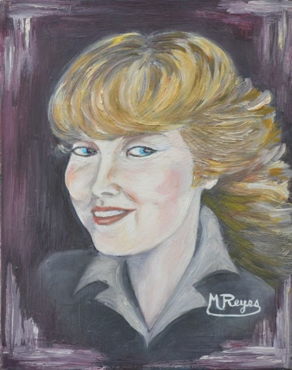 Peinture intitulée "Marylin portrait" par Marie-Josée Reyes, Œuvre d'art originale, Huile