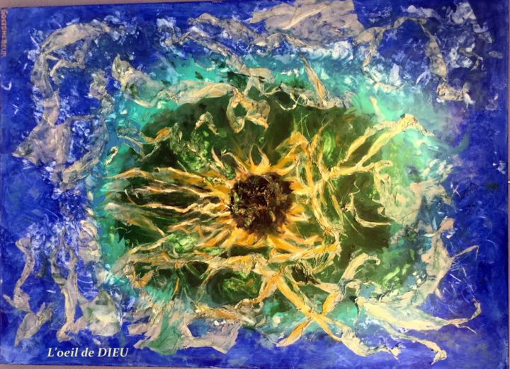 Peinture intitulée "LUMIERE SOUS MARINE…" par Goetghebeur, Œuvre d'art originale, Acrylique