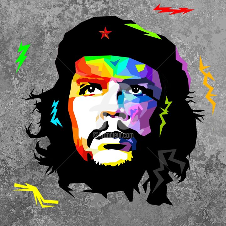 Digital Arts titled "Che Guevara" by Grafickoncept, Original Artwork, Digital Painting