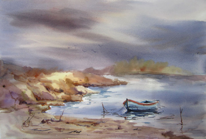 Painting titled "pakistani paintings" by M Kazmi, Original Art, Watercolor