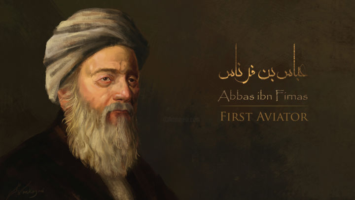 Digital Arts titled "Abbas bin Firnas" by Mkazmi, Original Art, Digital Painting