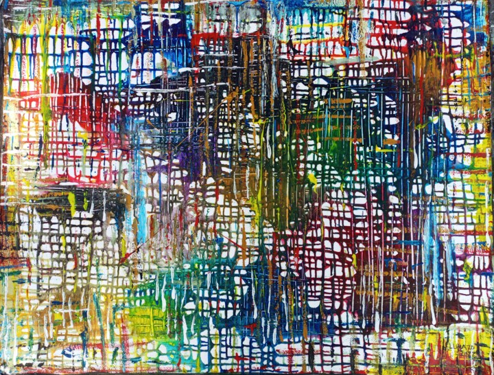 Painting titled "The colors of passi…" by Jafeth Moiane, Original Artwork, Acrylic