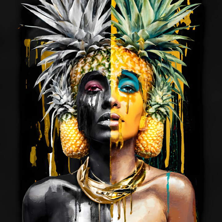 Цифровое искусство под названием "Split essence: Pine…" - Jafeth Moiane, Подлинное произведение искусства, Цифровая живопись