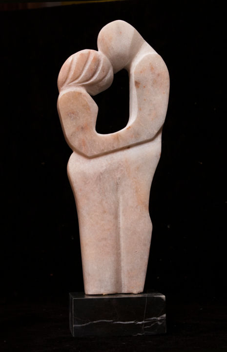 Sculpture titled "Fusion" by Mladen Milanov, Original Artwork, Stone