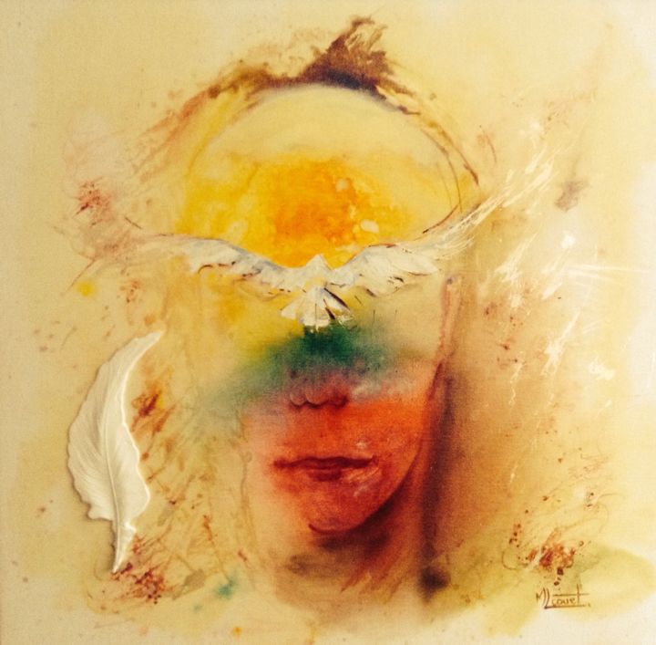 Картина под названием "SPIRIT" - Marie-Laure Couet, Подлинное произведение искусства, Масло