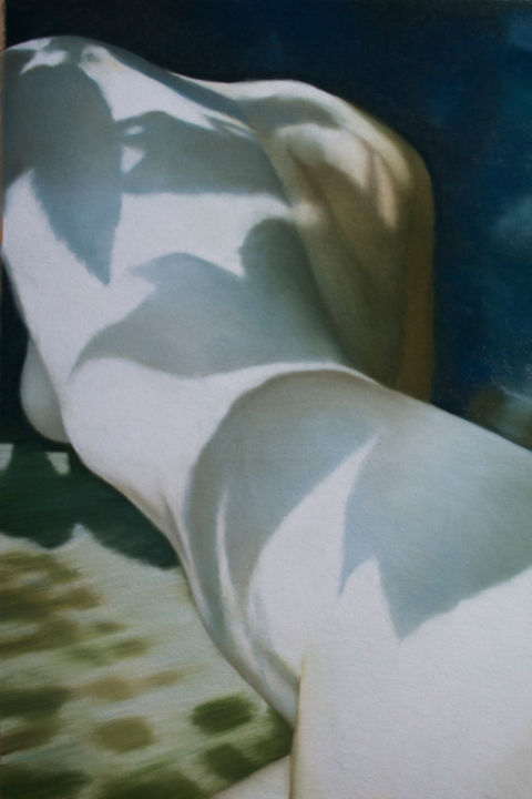 Dessin intitulée "azurite" par Michel Leclercq, Œuvre d'art originale, Pastel