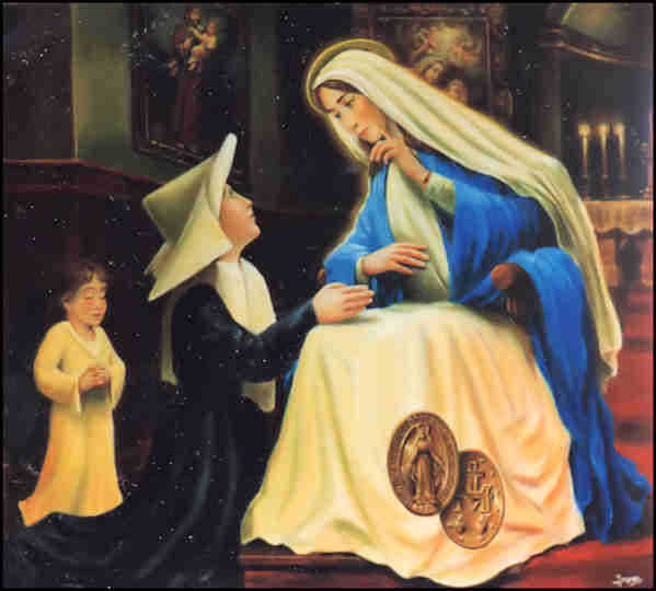 Saint Catherine Laboure Painting By Lorange Artmajeur