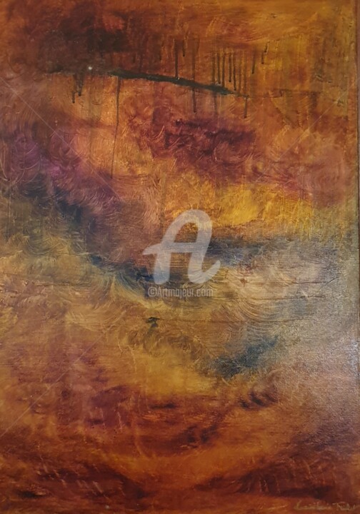 Peinture intitulée "TERRE PROFONDE" par Marie-Louise Trichet, Œuvre d'art originale, Huile