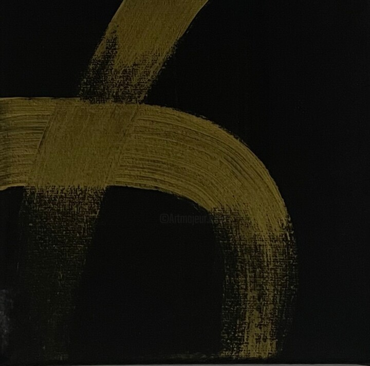 Картина под названием "river" - Mm, Подлинное произведение искусства, Акрил Установлен на Деревянная рама для носилок