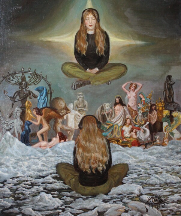 Malerei mit dem Titel "God5" von Margarita Makarova, Original-Kunstwerk, Öl