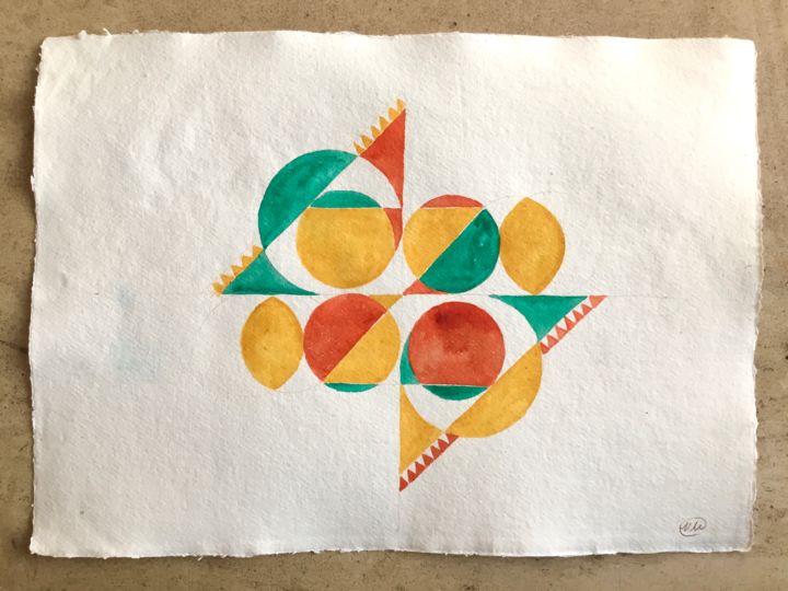 Untitled Geometric Drawing Painting By Marina Marinopoulos