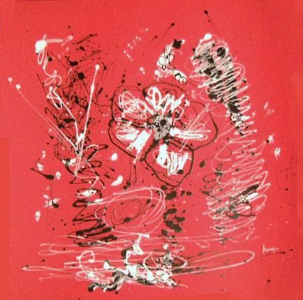 Painting titled "Field of flower" by Melita Migan, Original Artwork