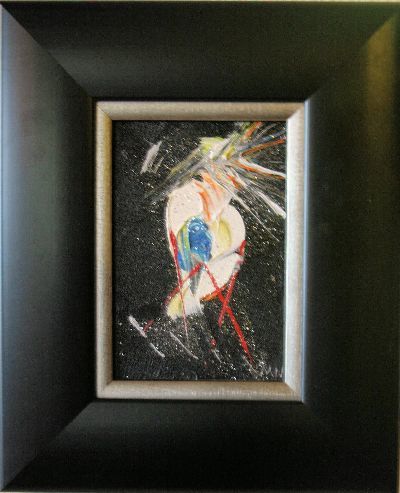 Peinture intitulée "la cigogne" par Mn Artiste Peintre, Œuvre d'art originale