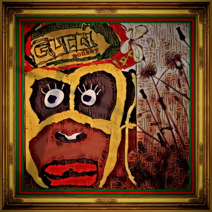 Arte digital titulada "Gucci monkey" por Mo, Obra de arte original, Trabajo Digital 2D