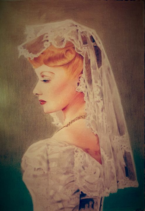 Drawing titled "Lucille Ball" by Fairytale.My98, Original Artwork, Pencil