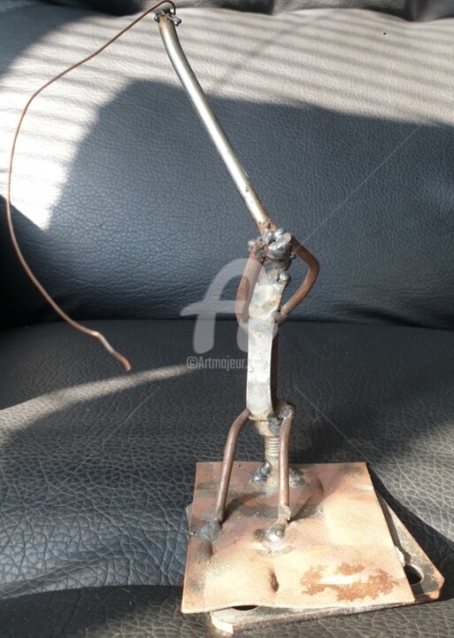 Sculpture titled "The fisherman" by Modern Art, Original Artwork, Metals