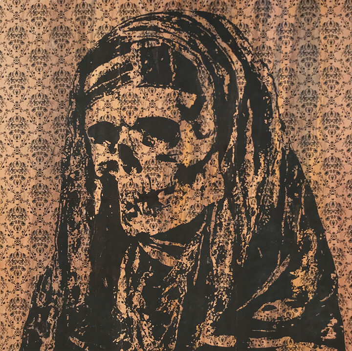 Zeichnungen mit dem Titel "Saint of Skulls" von Modesty, Original-Kunstwerk, Digitale Malerei