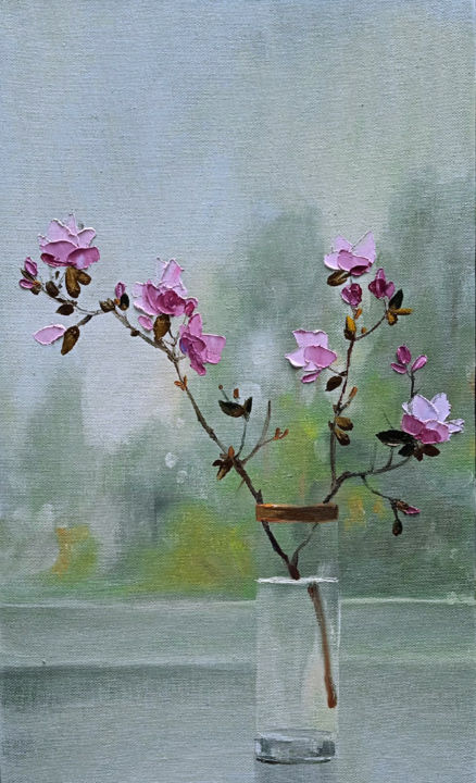 Картина под названием "Ощущение весны" - Таисия Менигечева, Подлинное произведение искусства, Масло