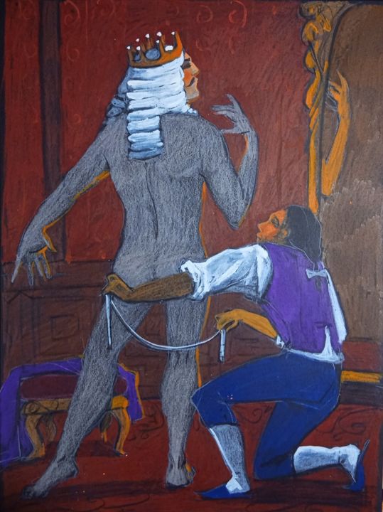 Pittura intitolato "Ганс Христиан Андер…" da Taisiia Menigecheva, Opera d'arte originale, Pastello