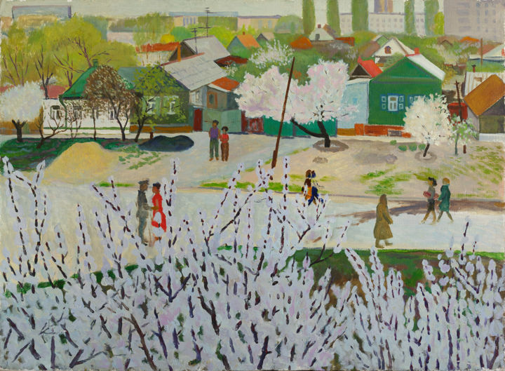 Painting titled "A day in May" by Moesey Li, Original Artwork, Oil