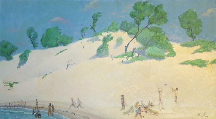 Peinture intitulée "Dunes" par Moesey Li, Œuvre d'art originale, Huile