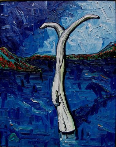 Painting titled "WISHBONE LAKE (DEDI…" by Pat Moffatt, Original Artwork