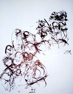 Malerei mit dem Titel "graphismes1" von Mohamed Barrak, Original-Kunstwerk