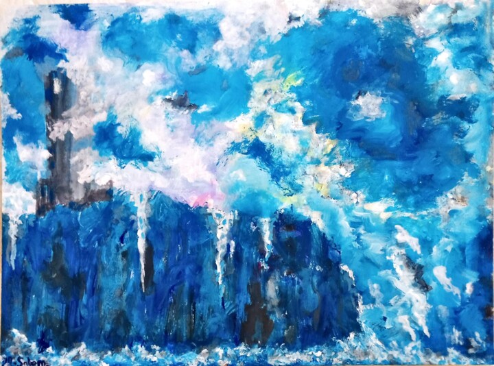 Pintura titulada "Embracing The Storm" por Mohamed Salem, Obra de arte original, Acrílico