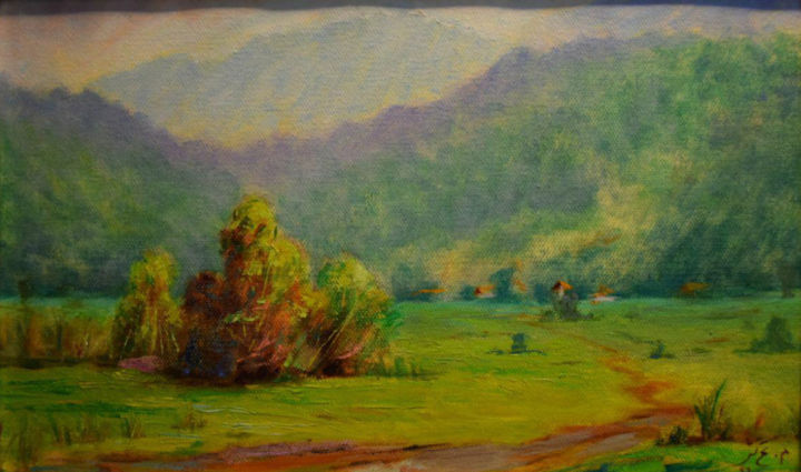 Painting titled "Untitled" by Sohrab Nakhkesh, Original Art, Oil