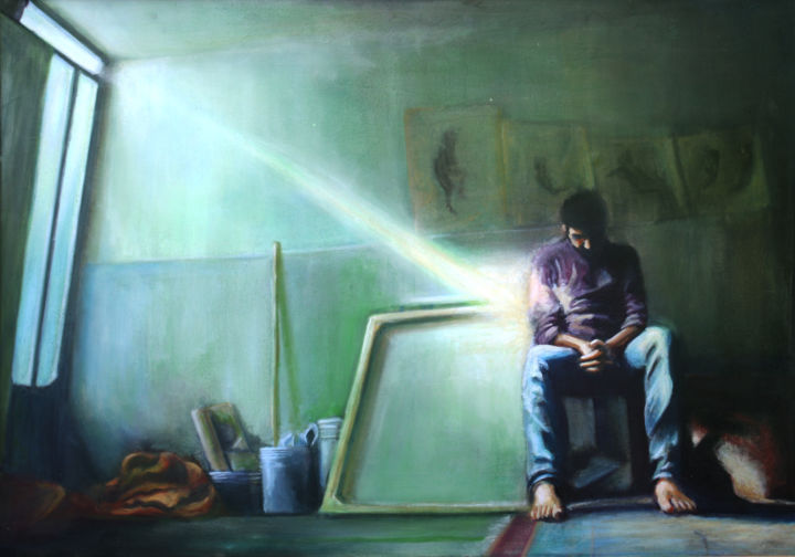 Картина под названием "what that's not evi…" - Arta85, Подлинное произведение искусства, Масло