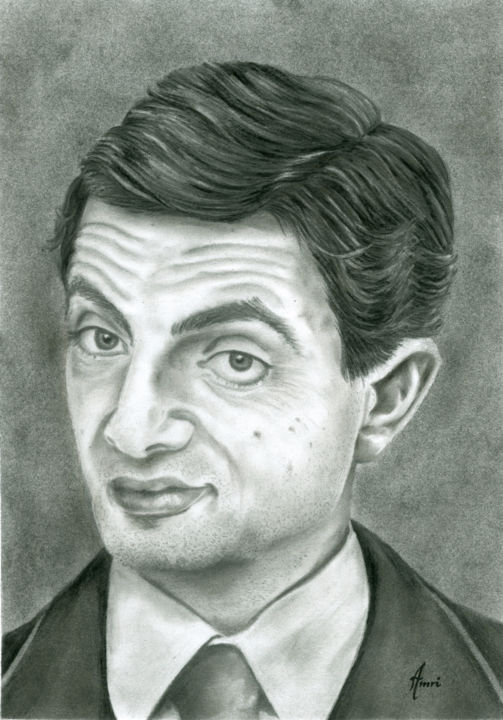 Pittura intitolato "Mr Bean" da Amri Mohamed, Opera d'arte originale