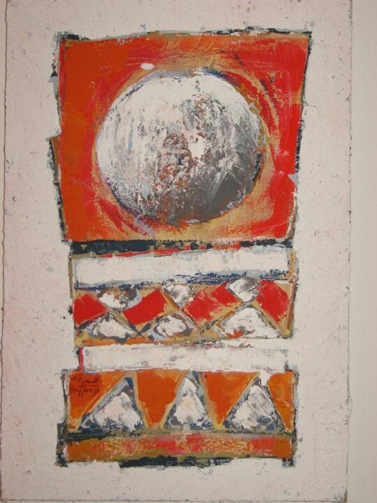 Malerei mit dem Titel "composition 8" von Mohammed Benhamza, Original-Kunstwerk, Öl