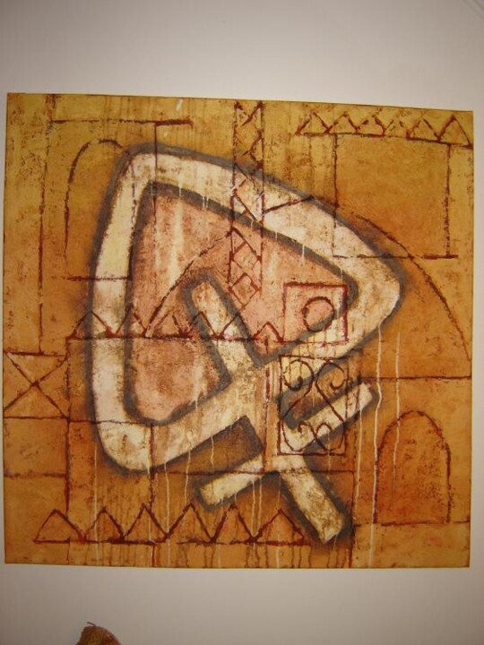 Malarstwo zatytułowany „composition 10” autorstwa Mohammed Benhamza, Oryginalna praca, Olej