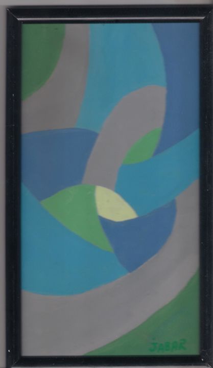 Painting titled "abstrait" by Mohammed Jabar, Original Artwork, Acrylic