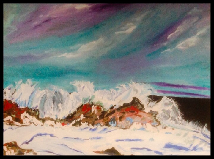 Painting titled "Moroccan Atlantic" by Mohammed Rachid Iraqi, Original Artwork