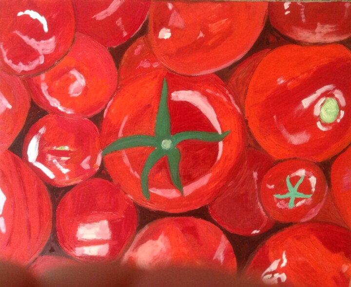 제목이 "Tomate marocaine"인 미술작품 Mohammed Rachid Iraqi로, 원작, 기름