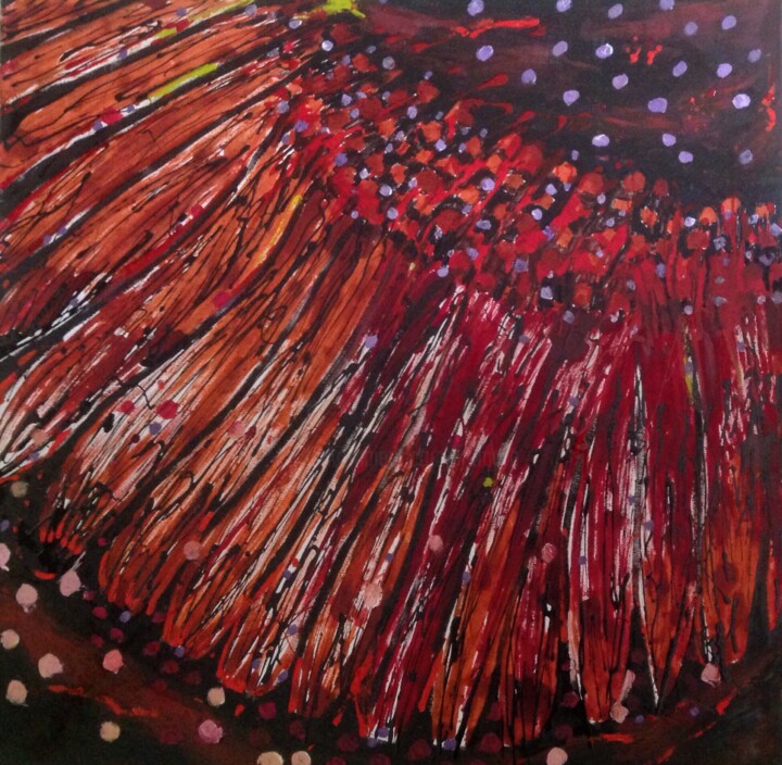 Peinture intitulée "Dancing on the night" par Mohammed Rachid Iraqi, Œuvre d'art originale, Huile