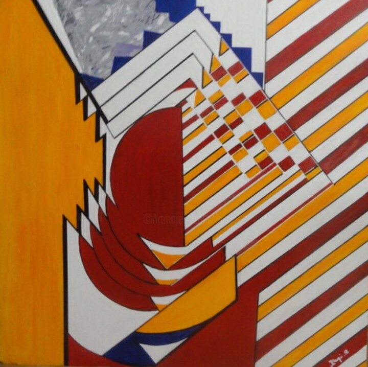 Painting titled "Domino" by Mohammed Rachid Iraqi, Original Artwork