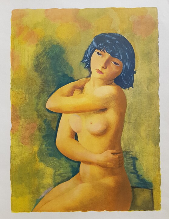 Printmaking titled "An epic s/ Gypsies" by Moïse Kisling, Original Artwork, Lithography
