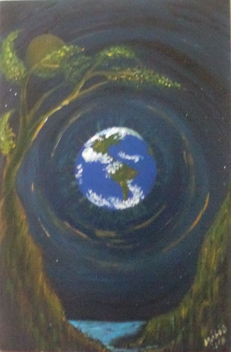 Malarstwo zatytułowany „Terra longe.  Earth…” autorstwa Terralonge, Oryginalna praca, Akryl