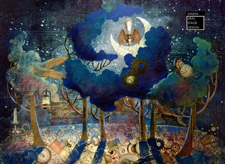 Коллажи под названием "Magic" - Дарья Бочкарева, Подлинное произведение искусства, Коллажи
