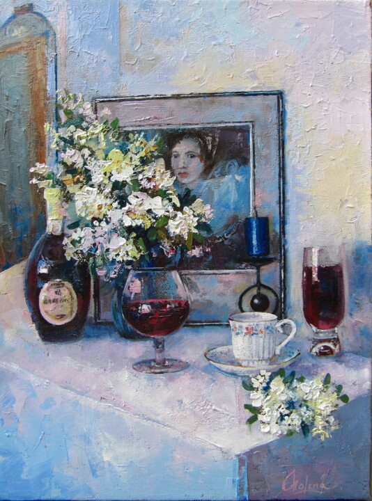 Painting titled "Wedding flowers" by Molena, Original Artwork, Oil