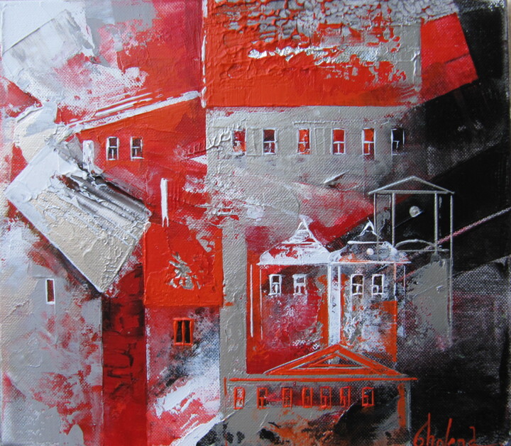 "Red Prague" başlıklı Tablo Molena tarafından, Orijinal sanat, Akrilik