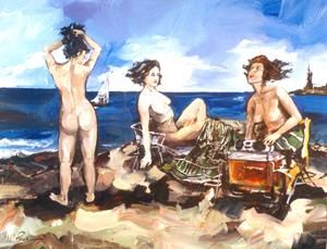 Pintura titulada "Marina" por Molina, Obra de arte original