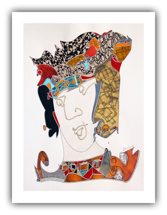 Painting titled "M.2352" by Juan Carlos Norero Borguenson (JCNorero), Original Art, Ink