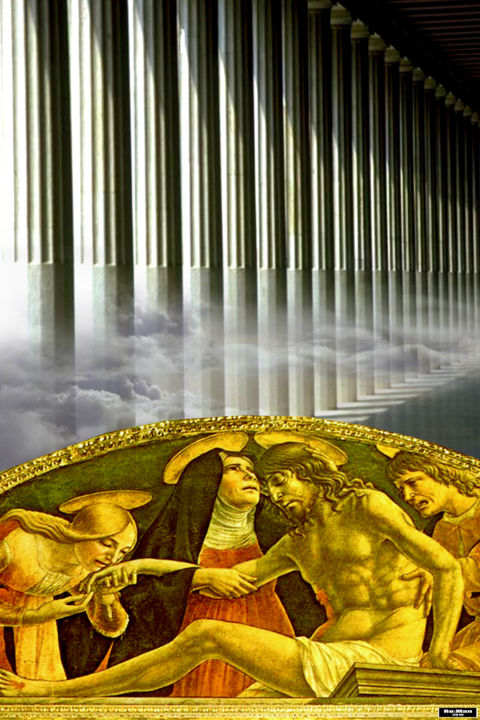 Digitale Kunst getiteld "Cristo" door Molino Blanco Ediciones, Origineel Kunstwerk, Foto Montage