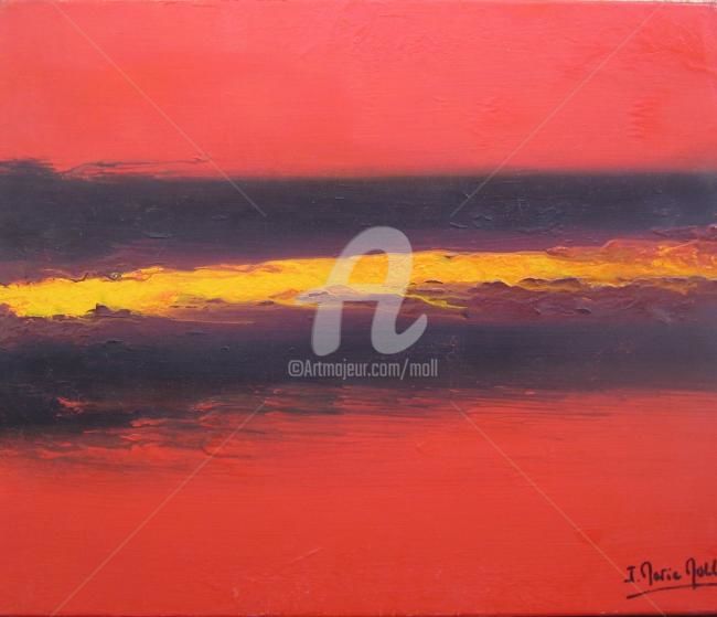 Painting titled "Fissure" by Jean-Marie Moll, Original Artwork, Oil