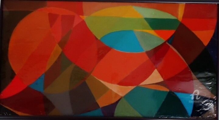 Pintura titulada "rotation.jpg" por Mona Asmar Ou Mona Hecker, Obra de arte original, Oleo