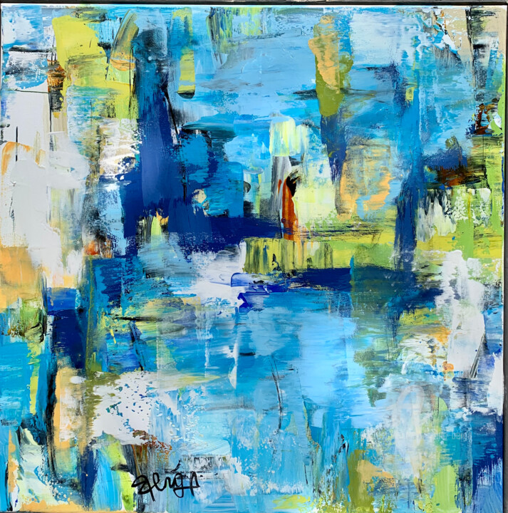 Peinture intitulée "Côte d'Azur" par Mona Berga, Œuvre d'art originale, Huile