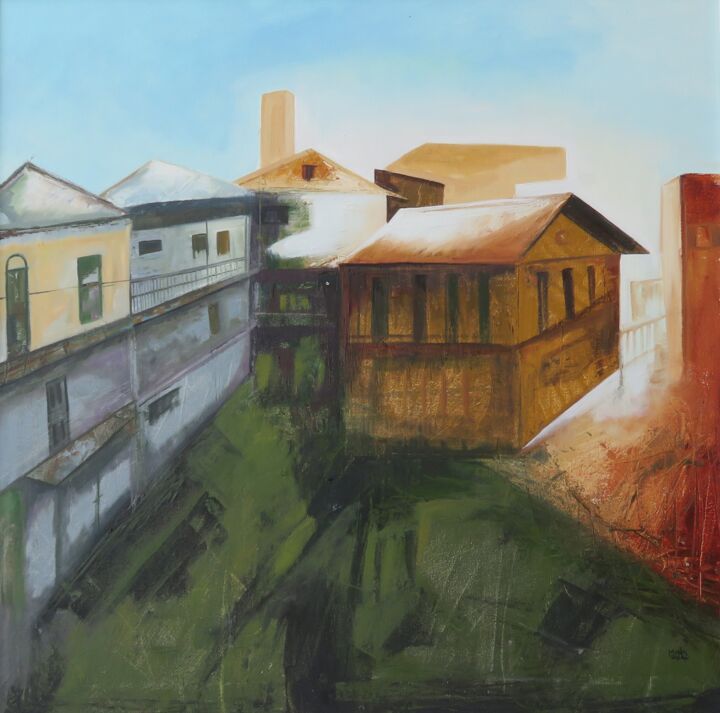Pittura intitolato "Empty streets 3" da Mona Dalal, Opera d'arte originale, Acrilico